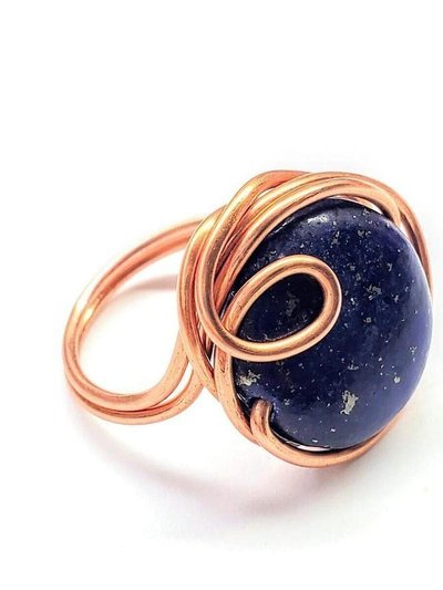 Alexa Martha Designs Wire Wrapped Lapis Lazuli Copper Ring product