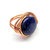 Wire Wrapped Lapis Lazuli Copper Ring