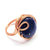 Wire Wrapped Lapis Lazuli Copper Ring - Lapis Lazuli