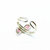 Wire wrapped Sterling Silver Pink Jade Adjustable Finger Toe Ring