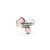 Wire wrapped Sterling Silver Pink Jade Adjustable Finger Toe Ring - Pink
