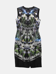 Alexander Mcqueen Women's Flowers / Black Garden Flower Sleeveless Midi Dress - Flowers / Black