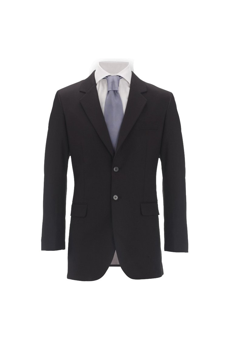 Mens Icona Formal Slim Fit Work Suit Jacket - Black - Black