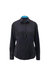 Womens/Ladies Roll Sleeve Hospitality Work Shirt - Black/Peacock