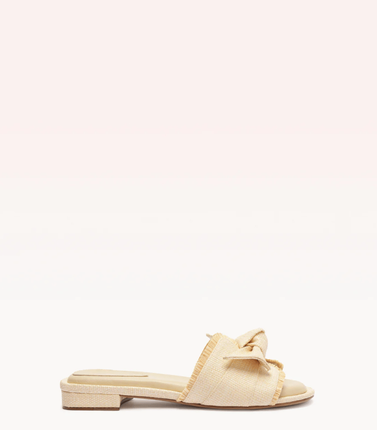 Maxi Clarita Raffia Flat Pearl - Pearl