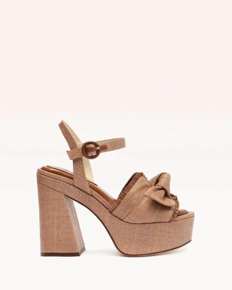 Maxi Clarita Raffia Sandal Brown - Brown