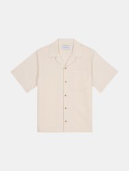 Classic Short Sleeve Button Up - Seersucker - Ivory