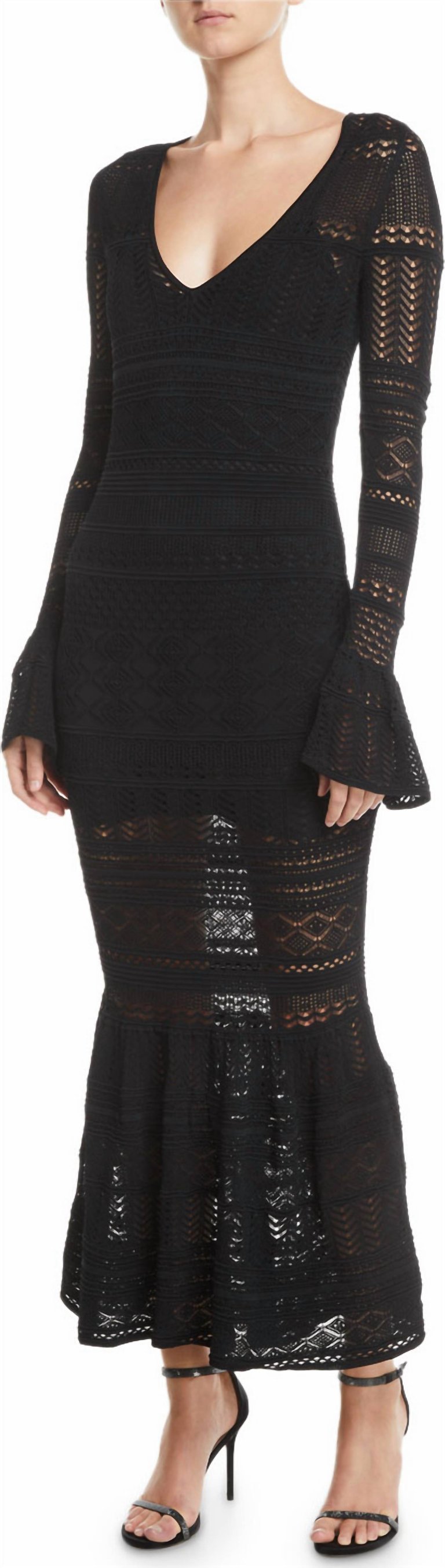 Darcie Knitted Dress - Black