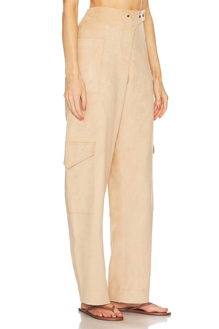 Emilion Pant In Camel Suede