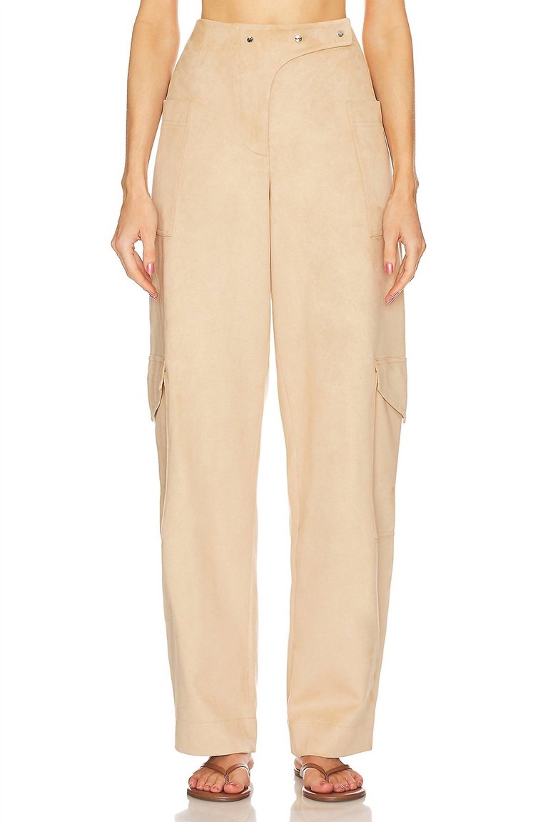 Emilion Pant In Camel Suede - Camel Suede