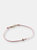 Pink String Diamond Bracelet for Breast Cancer - 14k white gold