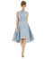 Bateau Neck Satin High Low Cocktail Dress - D697 - Mist