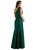 Bow One-Shoulder Satin Trumpet Gown - D794