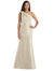 Bow One-Shoulder Satin Trumpet Gown - D794 - Champagne