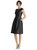 Cap Sleeve Pleated Cocktail Dress With Pockets - D766  - Black