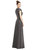 Cap Sleeve V-Neck Satin Gown With Pockets - D779