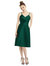 Draped Faux Wrap Cocktail Dress With Pockets - D777 - Hunter Green