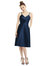 Draped Faux Wrap Cocktail Dress With Pockets - D777 - Midnight Navy