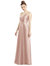 Draped Wrap Satin Maxi Dress With Pockets - D776 - Toasted Sugar