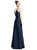 Draped Wrap Satin Maxi Dress With Pockets - D776