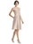 High-Neck Satin Cocktail Dress With Pockets - D769   - Cameo