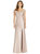 Off-the-Shoulder Cuff Trumpet Gown With Front Slit - D760 - Cameo