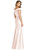 Off-the-Shoulder Cuff Trumpet Gown With Front Slit - D760