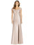 Off-the-Shoulder Cuff Trumpet Gown With Front Slit - D760 - Cameo