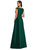 Off-the-Shoulder Draped Wrap Satin Maxi Dress - D811 