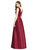 Sleeveless A-Line Satin Dress With Pockets - D754