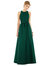 Sleeveless Keyhole Back Satin Maxi Dress - D707 - Hunter Green