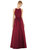 Sleeveless Keyhole Back Satin Maxi Dress - D707 - Burgundy