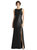 Sleeveless Satin Trumpet Gown with Bow at Open-Back - D770 - Black