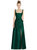 Sleeveless Square-Neck Princess Line Gown with Pockets - D826 - Hunter Green