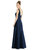 Sleeveless Square-Neck Princess Line Gown with Pockets - D826