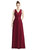 Sleeveless V-Neck Satin Dress with Pockets - D778 - Burgundy