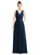 Sleeveless V-Neck Satin Dress with Pockets - D778 - Midnight Navy