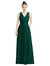 Sleeveless V-Neck Satin Dress with Pockets - D778 - Hunter Green