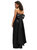 Strapless Draped Bodice Column Dress With Oversized Bow - D856