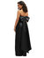 Strapless Draped Bodice Column Dress With Oversized Bow - D856