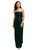 Strapless Draped Bodice Column Dress With Oversized Bow - D856 - Evergreen