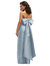 Strapless Draped Bodice Column Dress With Oversized Bow - D856