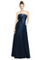 Strapless Notch Satin Gown with Pockets - D774 - Midnight Navy