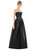 Strapless Pleated Skirt Maxi Dress With Pockets - D755 - Black