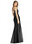 V-Neck Halter Satin Trumpet Gown - D761