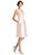 V-Neck Pleated Skirt Cocktail Dress With Pockets - D768 - Blush