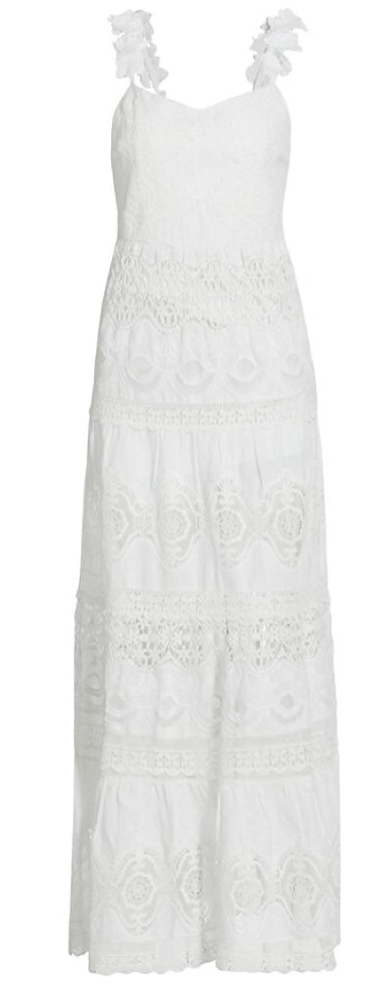 Alora Embr Swthrt Midi Dress - White
