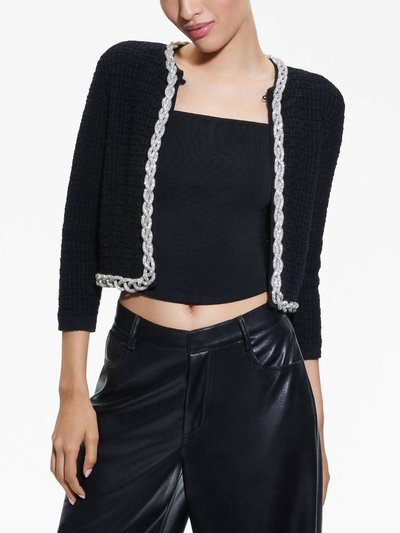 alice + olivia Akira Embellished Cardigan In Black product