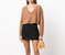 Ayden V-Neck Cable Knit Pullover Cropped Top Sweater