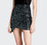 Fidela Embellished Draped Mini Skirt - Black